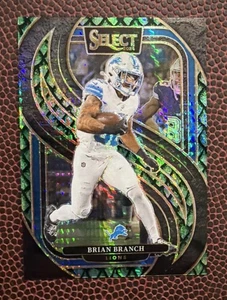 2024 Panini Select Premier Level Dragon Scale Prizm #129 Brian Branch SP/81 - Imagen 1 de 3