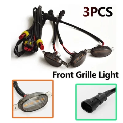 Kit de luces de circulación LED ámbar ahumado de 12 V para Ford F150 estilo Raptor*3 Foto 1 de 4