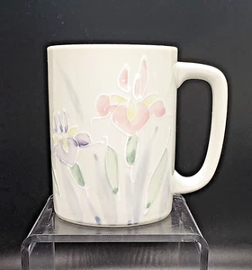 Otagiri Coffee Mug ~ Floral Lite ~ Hand Painted Irises - Picture 1 of 13