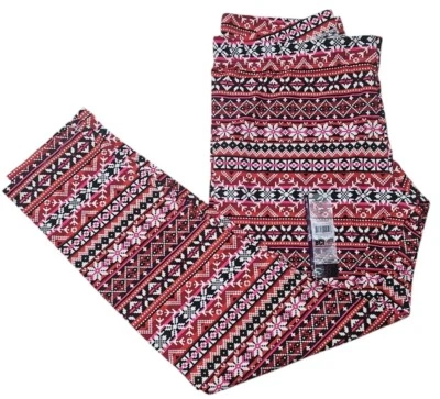 Leggings No Boundaries Rosa Rojo Fairisle Talla XXL (19) Nuevos Foto 1 de 4