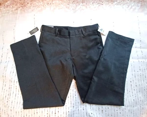 Pantaloni da lavoro Van Heusen Traveler Slim Fit da uomo 30x30 nero non ferro nuovi con etichette - Foto 1 di 3