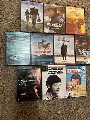 10 Dvd Lot Phantom Of The Opera Stand By Me Broke back Mountain Family Man - Image 1 of 4