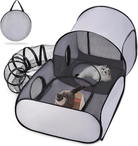 Cat Enclosure,Extra Large Triple Outdoor Cat Tent - Picture 1 of 6