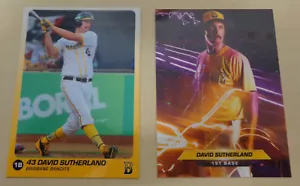 2018/19 David Sutherland Baseball Cards - Brisbane Bandits (Aussie Baseball) - Foto 1 di 2