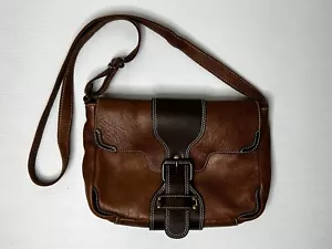 Borsa a tracolla Sundance 2 toni in pelle marrone hobo borsetta Italia tracolla - Foto 1 di 17
