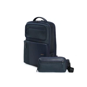 MOKOBARA Unisex-Adult The Overnighter Backpack Blue Vegan Leather Expandable ... - Picture 1 of 5