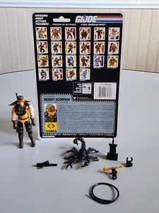 Vintage GI Joe Cobra Desert Scorpion with Full Cardback Hasbro ARAH 1991 - Picture 1 of 14
