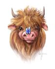 Canvas Painting Print Highland Cow 20 X 24 Butterfly Nursery Wall Art C Togel