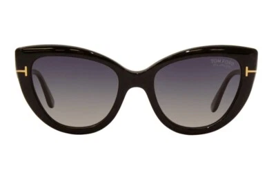 Gafas de sol Tom Ford Anya TF762 01D negras polarizadas ojo de gato de plástico 55-20-140 sd* Foto 1 de 2