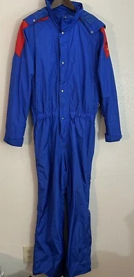 Винтажный цельный комбинезон 80-х Gore Tex The North Face лыжный снежный костюм синий БОЛЬШОЙ - Изображение 1 из 4