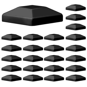 TonGass 24-Pack Black 4"x4" 3 5/8" Wood Fence Post Caps - Wooden Fence Post C... - Picture 1 of 7
