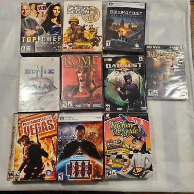 LOT of 10 vintage PC Games CD Computer Game - Image 1 of 4