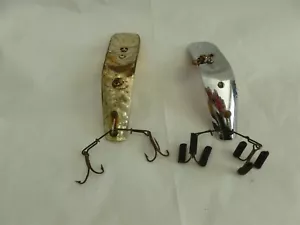 2 Usable 2-1/2 Inch Metal Helin Swimmerspoon Fishing Spoons Lot H-408 - Picture 1 of 10