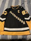 Adidas Sidney Crosby Pittsburgh Penguins Wordmark NHL Jersey Black Alternate 52