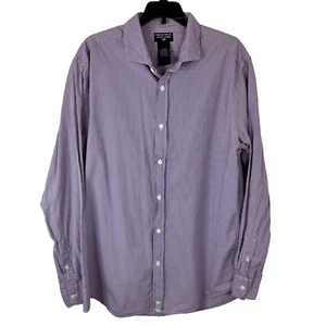 Polo Jeans Co Ralph Lauren Purple White Gingham Plaid Button Up Men's XL EUC - Picture 1 of 8