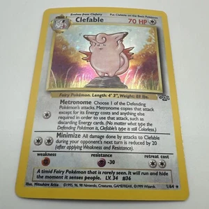 Clefable 1/64 Jungle Holo Vintage MP-LP - Picture 1 of 10