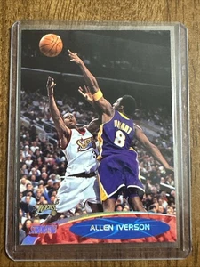 Allen Iverson w/ Kobe Bryant 2000-01 Topps Stadium Club #76 Philadelphia 76ers - Picture 1 of 2