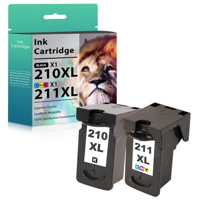 PG-210XL CL-211XL Ink Cartridges replacement for Canon PIXMA MP240 250 260 280 - Image 1 of 4
