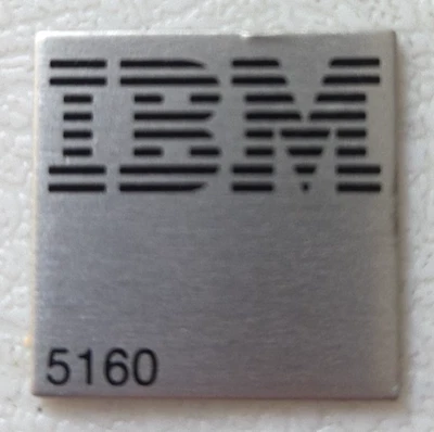 * IBM 5160 vintage original genuine metal badge, computer case badge, name plate - Image 1 of 2