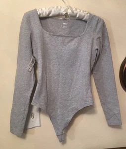 TNA Hold-It Destination Bodysuit, Heather Grey, Size Medium - Picture 1 of 4