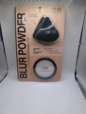 PURE Benefits Blurring Setting Power And Powder Puff NEW In Packaging - Image 1 of 4
