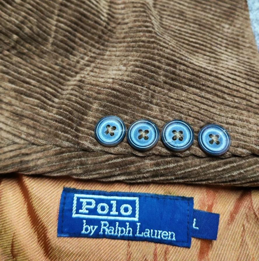 Vintage Polo Ralph Lauren Clásico 100% Algodón Pana Caza Chaqueta Blazer 42R Foto 1 de 4