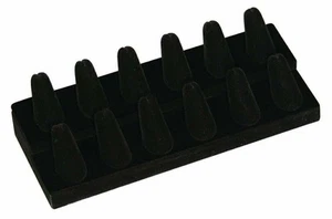Black Velvet 12 Ring short finger Jewelry Display - Picture 1 of 1