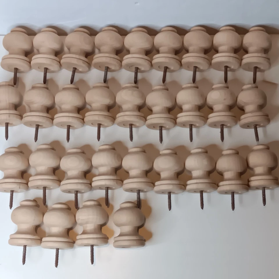 Lote vintage de 31 acabados de madera forma redonda sin terminar ver descripción  Foto 1 de 4