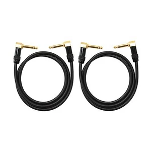 Audio2000's C27012P2 12 Ft 1/4" TS Right Angle Instrument Cable (2 Pack) - Picture 1 of 4