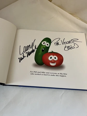 Veggie Tales Jonah Book Signed By Phil Vischer And Mike Nawrocki Cover
