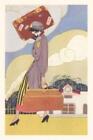 Vintage Journal Woman Carrying Suitcase Travel Poster (Paperback) (UK IMPORT)
