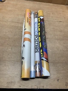 Lot Of 4 Anime Posters Early 2000s Academia Shippuden Demon Slayer - Picture 1 of 8