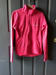 Univ Delaware Blue Hen Jacket  Pink Full Zip Athletic Thumbholes Champion Med A+ - Picture 1 of 5