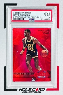 DAVID ROBINSON PSA 6 2011-12 Fleer Retro Precious Metal Gems Red #PM-6 /150 一 - Image 1 of 2