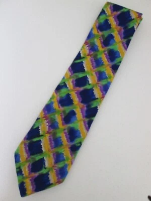 Auténtica corbata KRIZIA UOMO multicolor 100 % seda Foto 1 de 3