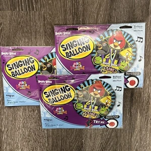 ANGRY BIRDS Anagram Sing-A-Tune Singing Balloon Huge 28” Rovio Song Lot Of 3 New - Picture 1 of 3