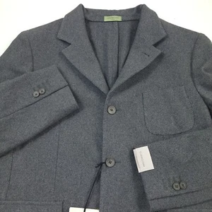 $1350 Corneliani Cashmere Slim Fit Gray Weekender Jacket Mens (IT 52R) US 42R - Picture 1 of 14