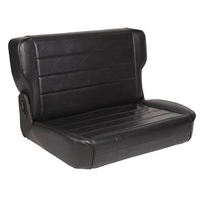 Smittybilt 41301 Fold and Tumble Rear Seat (Black) for 86-95 Jeep CJ, YJ  - Image 1 of 1