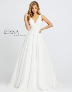 Mac Duggal 55272 Full Skirt Layered Ball Gown Sz 2 White - Picture 1 of 2