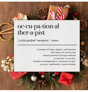 OT Definition Wall Art Canvas Print Inspirational Occupational Therapist Poster. - Picture 1 of 5