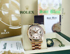 ROLEX 18 carats or rose date du jour président rose rose romaine BOITE & CARTE 118235 SANT BLANC