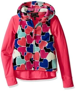 Derek Heart Girls' Big 2 Piece Woobie All Over Printed Hooded Vest, M (10/12) - Picture 1 of 2