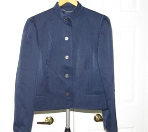 Vtg Louis Feraud Navy Blue Wool Blend Jacket size 42 - Picture 1 of 5