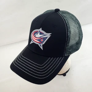 Columbus Blue Jackets Hat Truckers Style Adjustable Cap NHL Black Logo - Picture 1 of 7