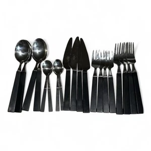 Cubiertos negros MCM Fiskars Finland TRIENNALE 20 piezas BERTEL GARDBERG - Imagen 1 de 7