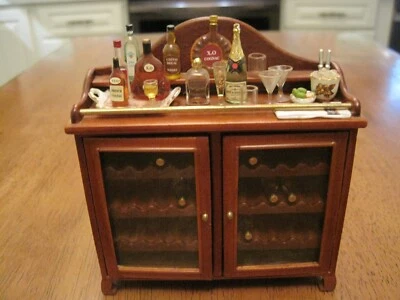 Reutter Walnut Dry Bar 1:12 scale dollhouse miniature - Image 1 of 4