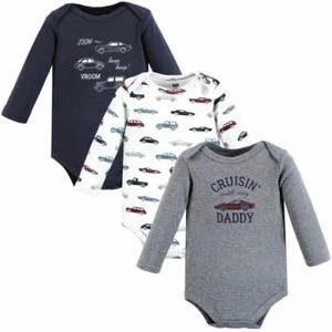 Hudson Baby Cotton Long-Sleeve Bodysuits, Cars 3-Pack - Picture 1 of 5