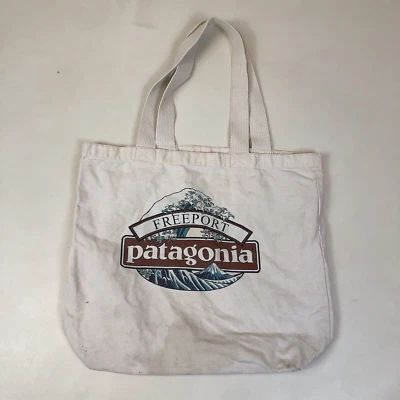 Bolso de Mano Patagonia Freeport Maine Benefecial Años 90 Algodón Orgánico Hecho en EE. UU. Foto 1 de 4