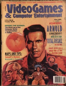 VINTAGE VIDEO GAMES & COMPUTER ENTERTAINMENT JUNE 1990 MAGAZINE TOTAL RECALL