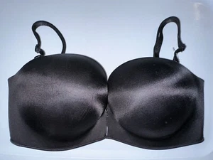 VICTORIA SECRET 36D BOMBSHELL Add-2-Cups PUSH-UP STRAPLESS BRA BLACK NWOT - Picture 1 of 3